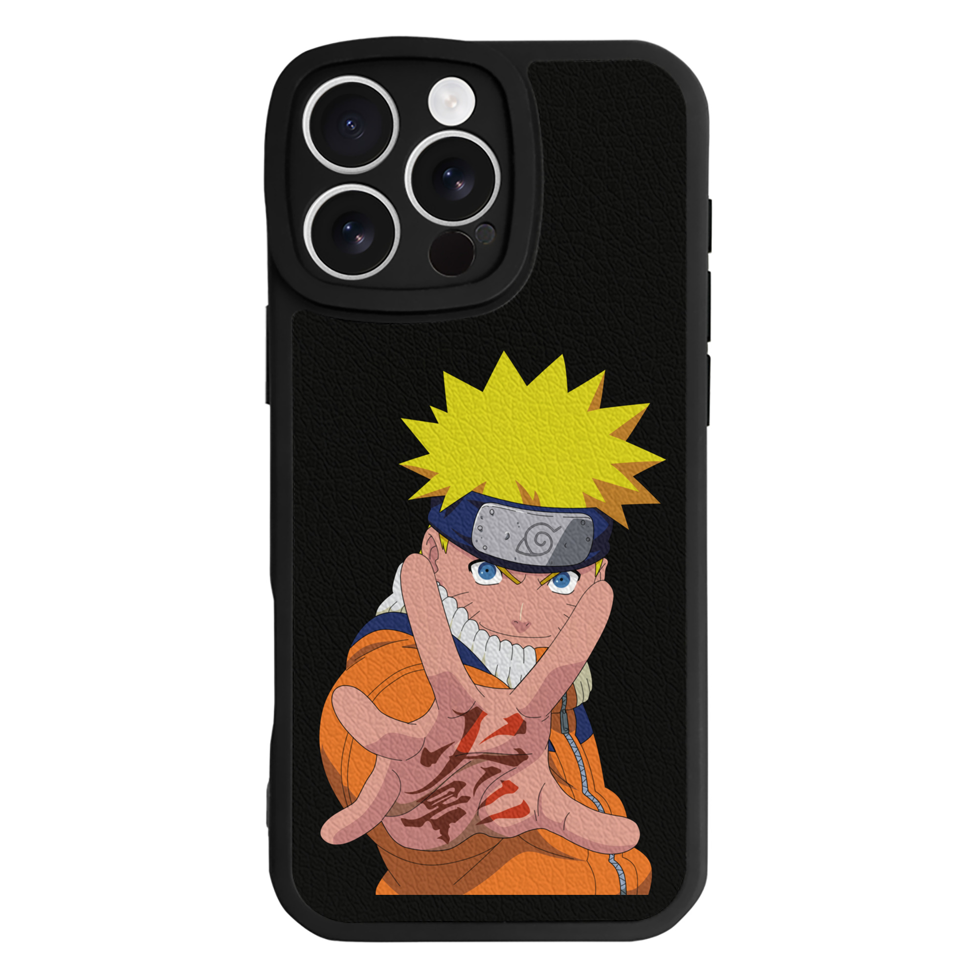 （画像用） NARUTO -ナルト- うずまき ナルト Uzumaki Naruto 【iPhone 16シリーズ対応】シリコンスマホケース（レザー調） 材質：シリコン